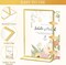18 Pack 5x7 Acrylic Sign Holder Gold Frame Set – Double Sided Clear Table Number & Menu Display Stands for Wedding, Party, Restaurant, Office & Event Tabletop Decor